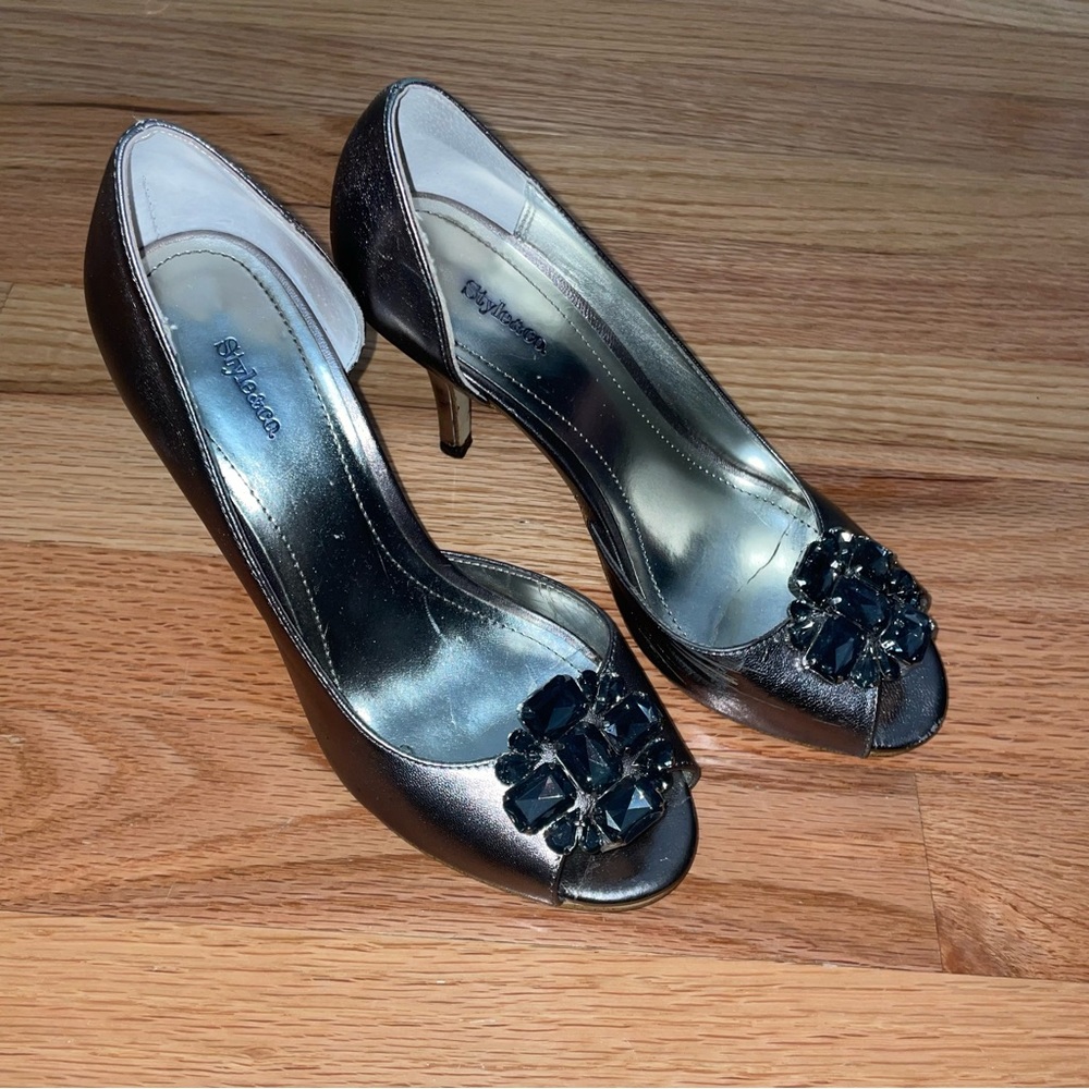 Style&co. Women’s Endora d’Orsay Pumps, Pewter Leather, 6M